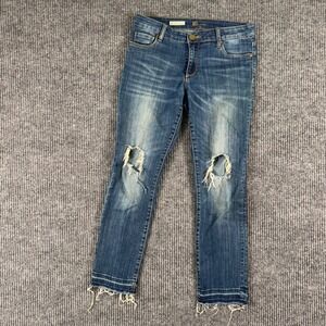 KUT from the Kloth Reese‎ Jeans Size 4 Ripped Ankle Straight Y2K Casual Cool